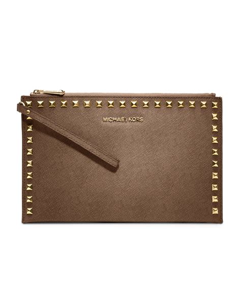 michael kors pouches and clutches|Michael Kors studded clutch.